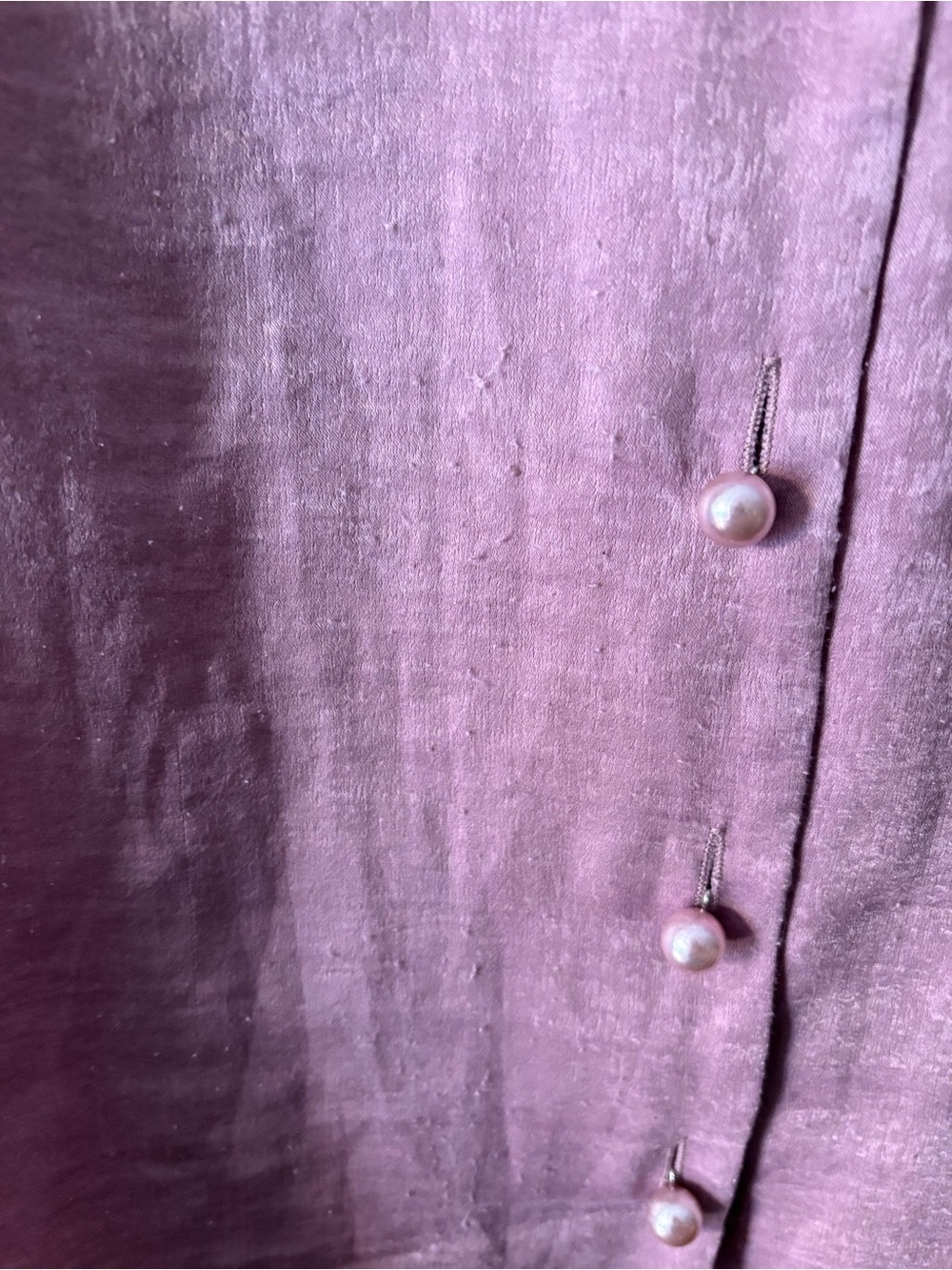 Cooper & Ella Lavender Button Front Blouse XL Long Sleeve Gathered Top - Picture 8 of 14